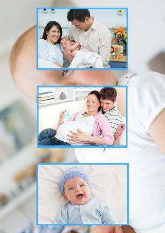 new parents celebrating joyful moments with newborn and pregnant mother - Download Free Stock Templates Pikwizard.com