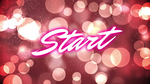 Festive Start Sign with Glowing Bokeh Background