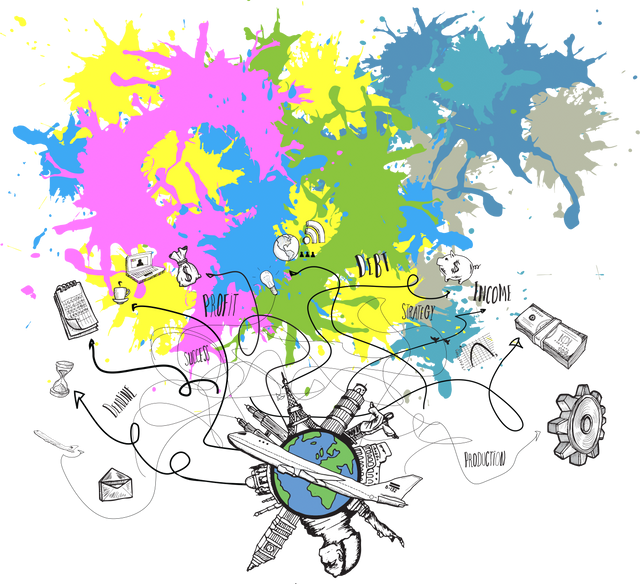 Creative Globe Illustration with Multicolor Paint Splash on Transparent Background - Download Free Stock Videos Pikwizard.com