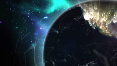 Digital Earth with Connections and Network Data Visualisation