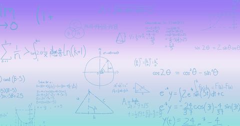 Handwritten Mathematical Formulae on Gradient Background - Download Free Stock Images Pikwizard.com