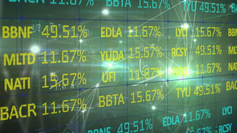 Stock Market Trading Board with Holographic Data Visualization