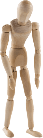 transparent wooden mannequin figure expressing fatigue - Download Free Stock Videos Pikwizard.com