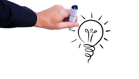 Transparent Conceptual Hand Drawing Creative Light Bulb - Download Free Stock Videos Pikwizard.com