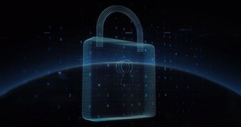 Digital Padlock Hologram Symbolizing Cybersecurity - Download Free Stock Images Pikwizard.com