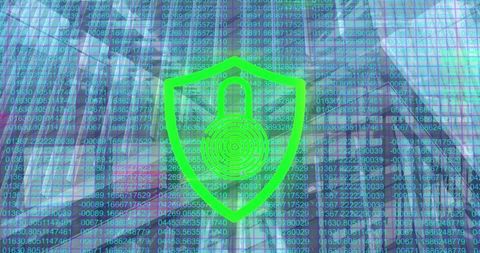Futuristic cybersecurity and data protection concept