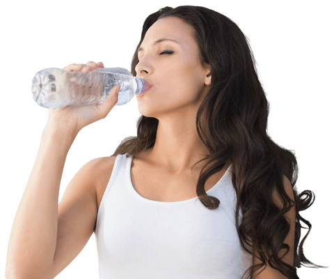 caucasian woman staying hydrated on transparent background - Download Free Stock Videos Pikwizard.com