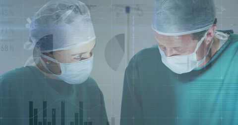 Surgeons Viewing Medical Data Overlay