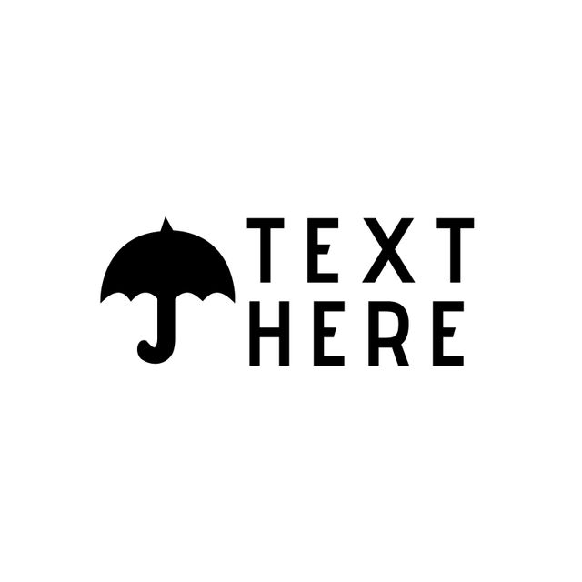 Umbrella Logo Design with Text Placeholder for Various Campaigns - Download Free Stock Templates Pikwizard.com