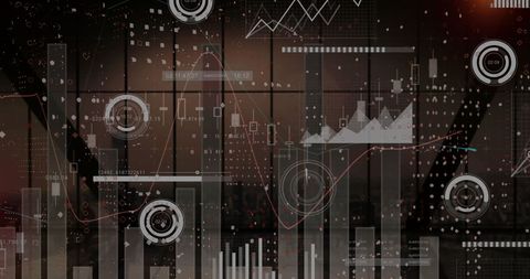 Futuristic Financial Data Analysis Concept