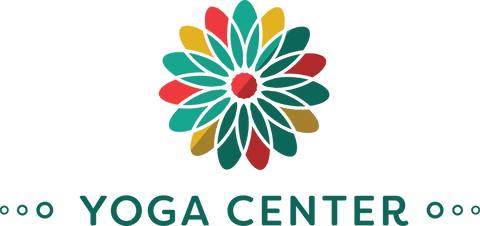 Stylized Yoga Center Logo on Transparent Background