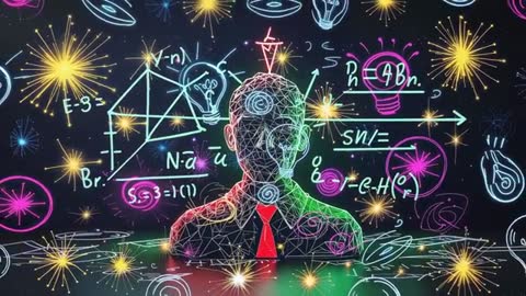 Innovative Futuristic Concept with Abstract Neon Diagrams