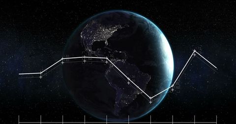 Global Data Visualization with Graph Overlay - Download Free Stock Images Pikwizard.com