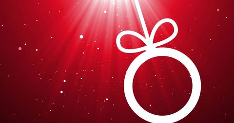 Minimalist Christmas Bauble Design on Vibrant Red Background - Download Free Stock Images Pikwizard.com