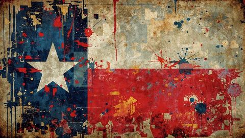 Grunge Texas Flag with Urban Art Aesthetic
