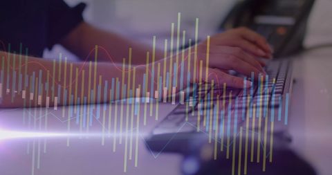 Financial Data Analysis with Hands Typing on Keyboard - Download Free Stock Images Pikwizard.com