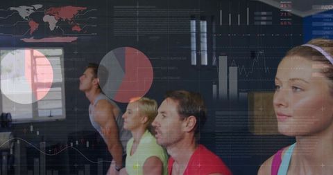Fitness Group Training with Data Visualization in Gym