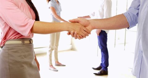 Office Meeting Success with Professionals Shaking Hands - Download Free Stock Images Pikwizard.com