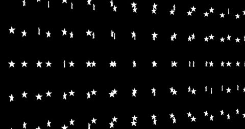 Repetitive Motion of American Flag Stars on Black Background