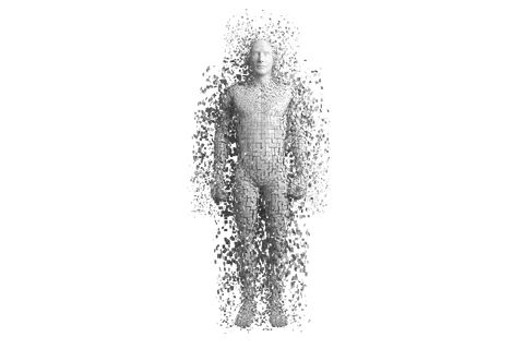 transparent pixelated 3d human body concept - Download Free Stock Videos Pikwizard.com