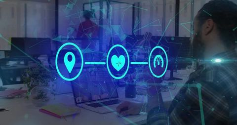 Technology Professional Analyzing Digital Network at Office