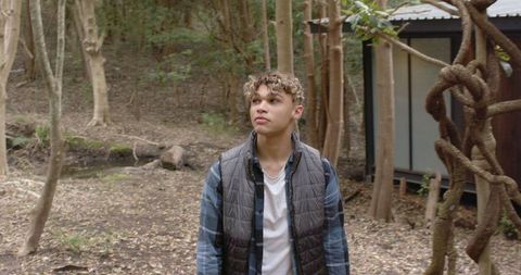 Exploring Serenity Outdoors with a View of Rustic Cabin