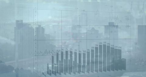 Financial Data and Cityscape Integration - Download Free Stock Images Pikwizard.com