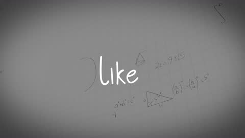 Animated Like Text Overlaying Mathematical Equations