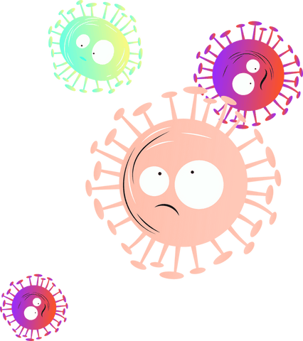 playful cartoon virus shapes on transparent background - Download Free Stock Videos Pikwizard.com