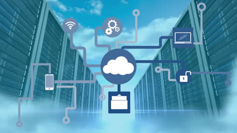 Cloud Computing Integration Over Data Servers Concept