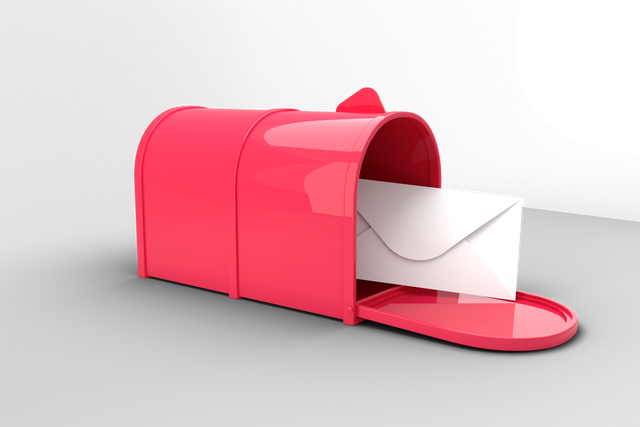 Digital Pink Mailbox With Letter Illustration on Transparent Background - Download Free Stock Videos Pikwizard.com