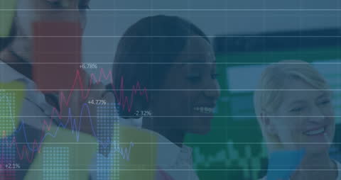 Interactive Financial Data Engaging Diverse Business Professionals