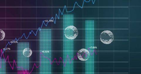 Digital Data Visualization with Graphs and Charts - Download Free Stock Images Pikwizard.com