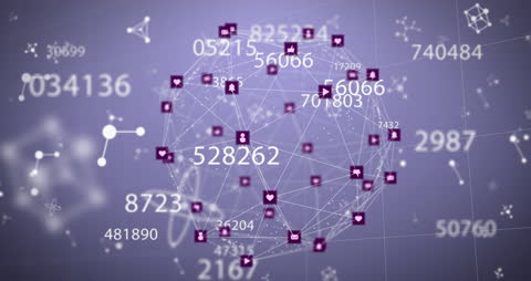 Digital Network of Connections with Data Points
