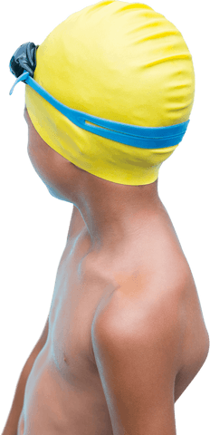 Transparent Background View Young Boy Wearing Yellow Swimming Cap - Download Free Stock Videos Pikwizard.com