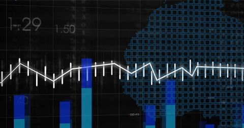 Global Financial Data Analysis with World Map Visualization - Download Free Stock Images Pikwizard.com