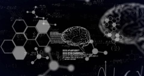 Digital Interface with Brain and Molecular Structures - Download Free Stock Images Pikwizard.com