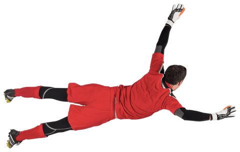 professional goalie making a dynamic dive with transparent background - Download Free Stock Videos Pikwizard.com