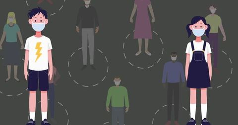 Social Distancing During COVID-19 with Masks and Safe Distance