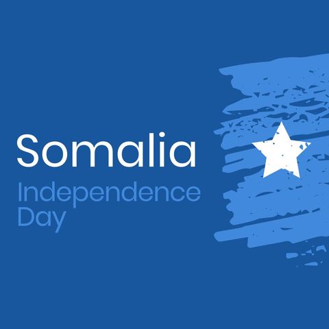 Somalia independence day celebration banner with flag
