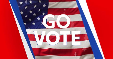 Go Vote Banner with American Flag Everyone Celebrating Democracy - Download Free Stock Images Pikwizard.com