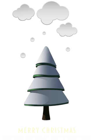 digital fir tree with snow and christmas text on transparent background - Download Free Stock Videos Pikwizard.com