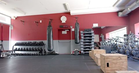 Modern Gym with Equipment for Full Body Workout