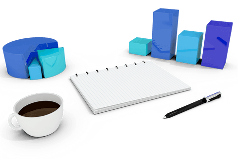 Office Concept with Transparent Diagrams and Coffee - Download Free Stock Videos Pikwizard.com
