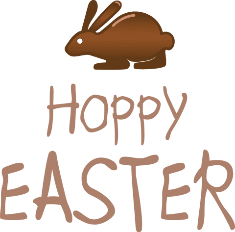 Hoppy Easter Text with Bunny Illustration on Transparent Background - Download Free Stock Videos Pikwizard.com