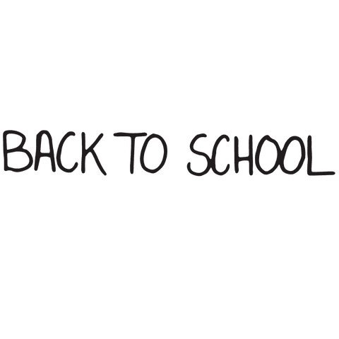Back to school handwritten text transparent background