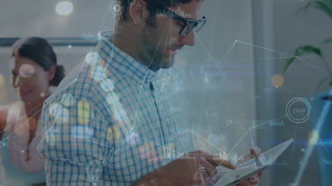 Business Team Utilizing Digital Network Tools