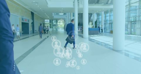 Business Networking Digital Connections Concept in Office