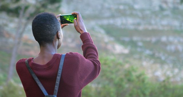 Person Taking Photo with Smartphone in Outdoor Setting - Download Free Stock Images Pikwizard.com