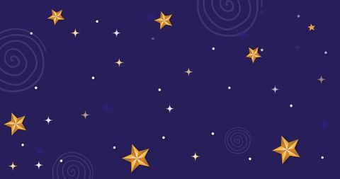 Golden Stars on Purple Cosmic Background Spiral Patterns - Download Free Stock Images Pikwizard.com
